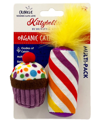 KITTYBELLES Me-Wow Cupcake &amp; Candle 2pk Cat Toy