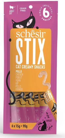 SCHESIR CHICKEN STIX CREAMY CAT SNACKS