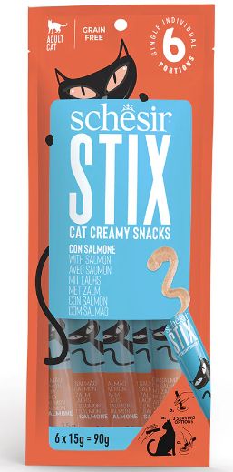 SCHESIR STIX CREAMY CAT TREATS SALMON