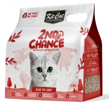 Kit Cat 2nd Chance Plant-Based Cat Litter Black Tea Leaves 2.5KG