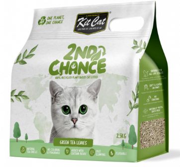 Kit Cat 2nd Chance Plant-Based Cat Litter Green Tea Leaves 2.5KG