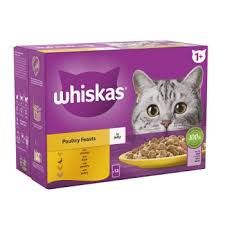 WHISKAS POULTRY FEASTS 1+ CAT POUCHES