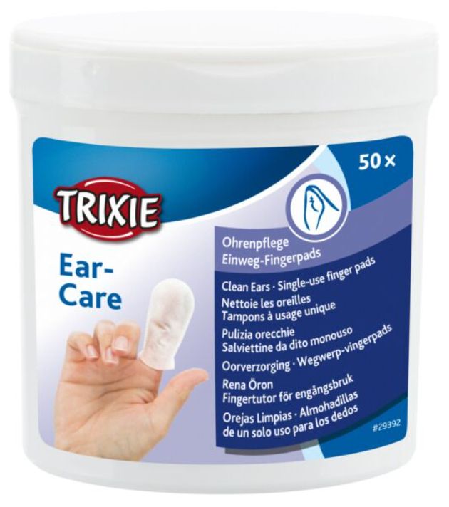 TRIXIE Single-use finger pads for dog ,cat &amp; small animal  ear cleaning