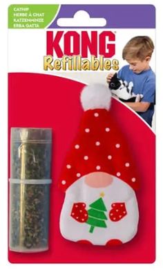 KONG Holiday Refillables Gnome | 2025 Christmas Cat Toy