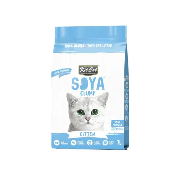 KIT CAT SOYA KITTEN LITTER BABY POWDER 7L