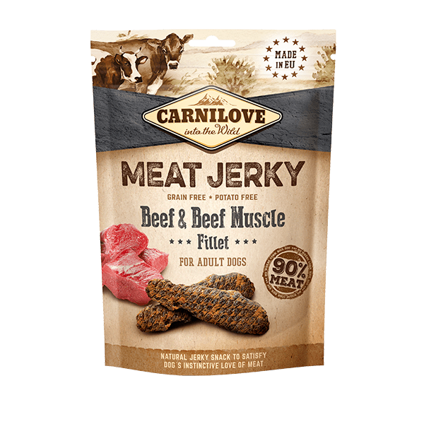 Carnilove Jerky Beef &amp; Beef Muscle Fillet dog treats