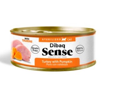 Dibaq Sense Cat Sterilised Turkey with Pumpkin WET CAT FOOD TIN