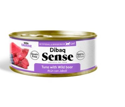 Dibaq Sense Cat Tuna and Wild Boar with Blueberries WET CAT FOOD TIN