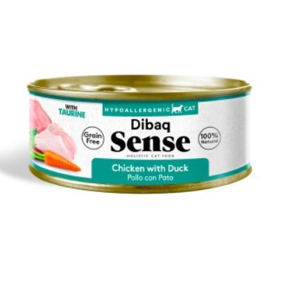 Dibaq Sense Cat Chicken and Duck with Carrots WET CAT FOOD TIN