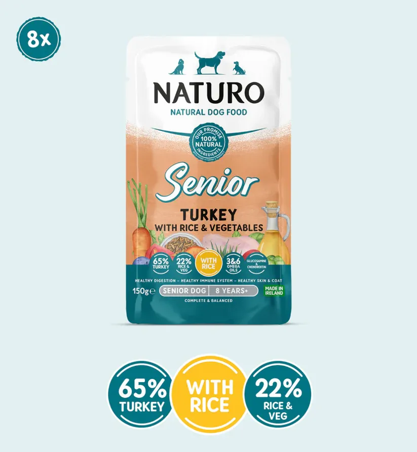 NATURO Senior Dog Turkey &amp; Rice with Vegetables - Wet Dog Food |