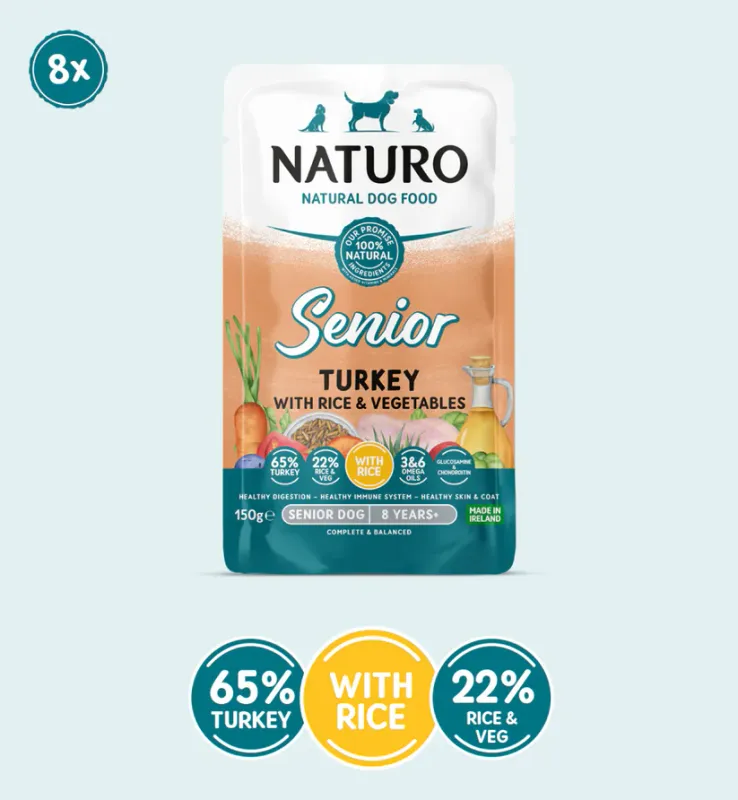 NATURO Senior Dog Turkey &amp; Rice with Vegetables - Wet Dog Food |