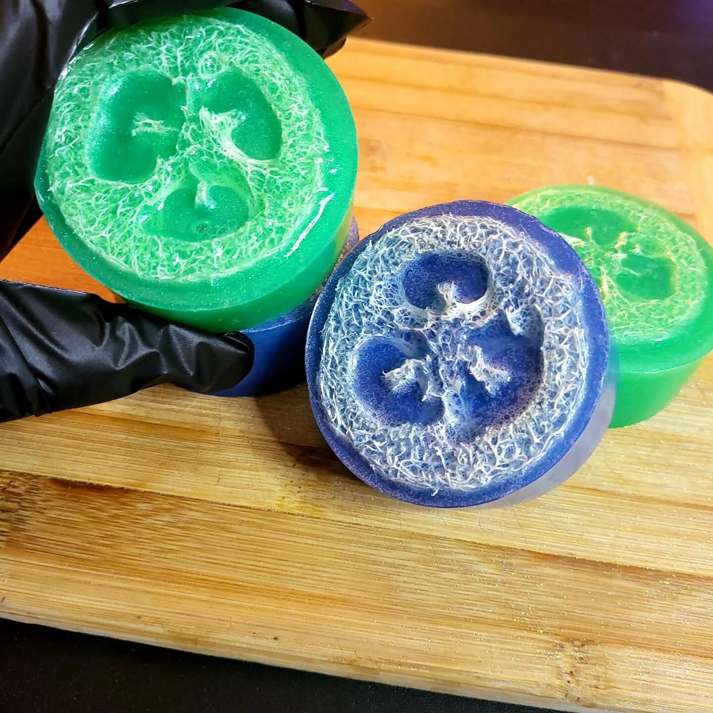 Organic Aloe Vera/Glycerin Loofah Soap (peppermint & eucalyptus) 2 for $5.00