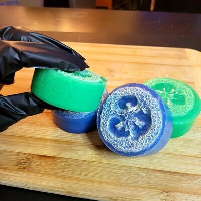 Organic Aloe Vera/Glycerin Loofah Soap (peppermint & eucalyptus) 2 for $5.00