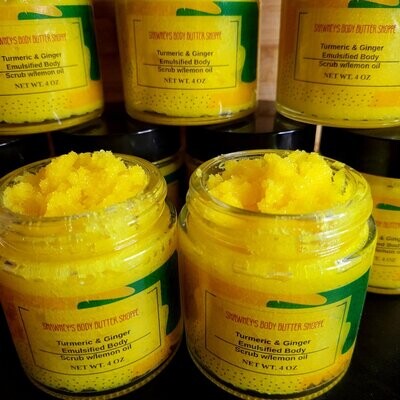 Turmeric & Ginger Emulsified Body Scrub infused w/lemon oil