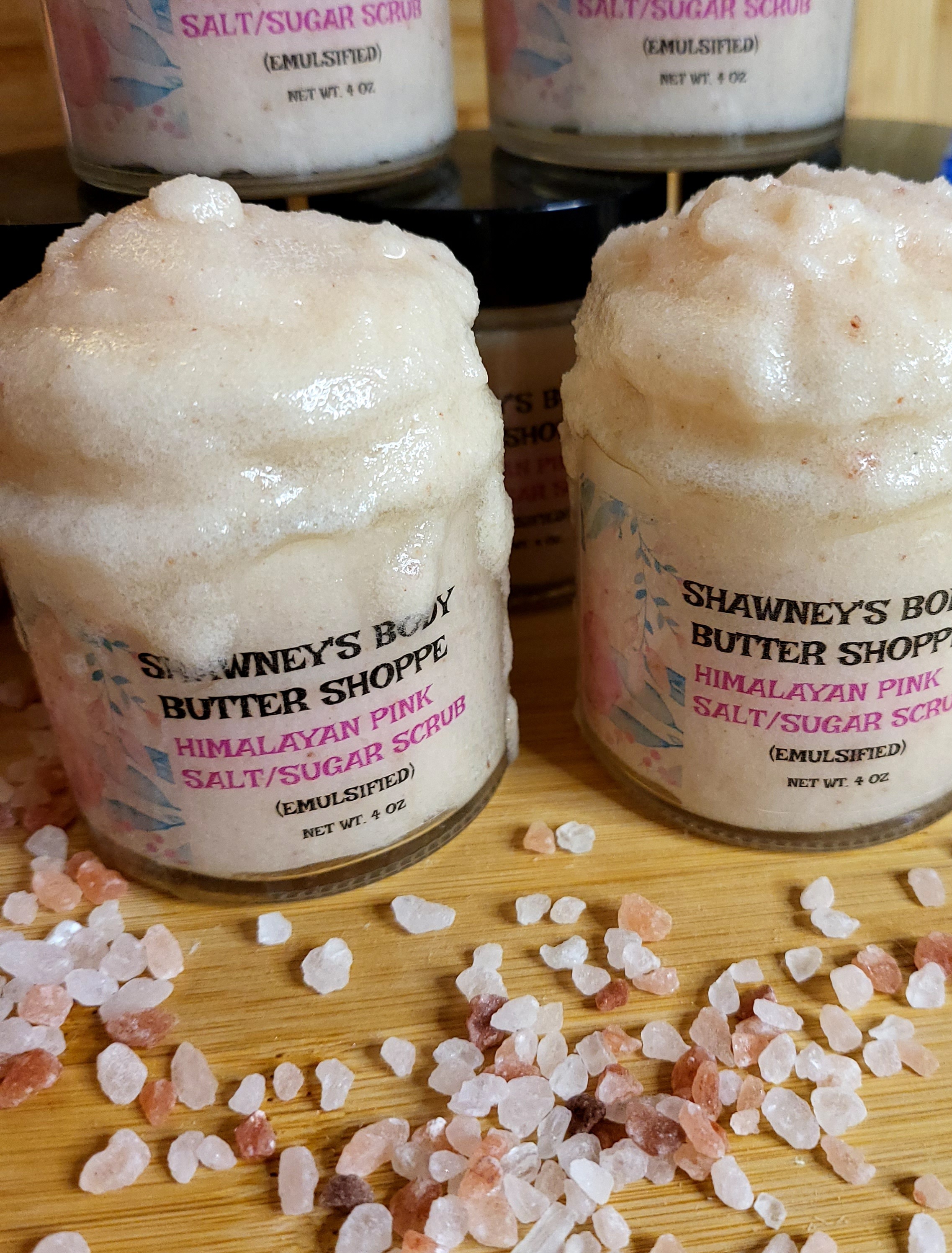 Pink Himalayan salt/sugar body scrub