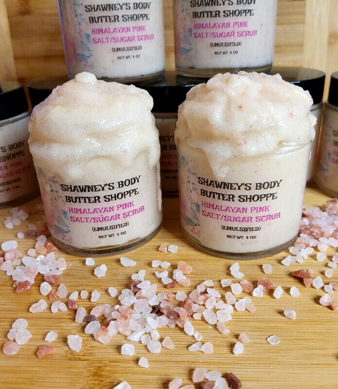 Pink Himalayan salt/sugar body scrub