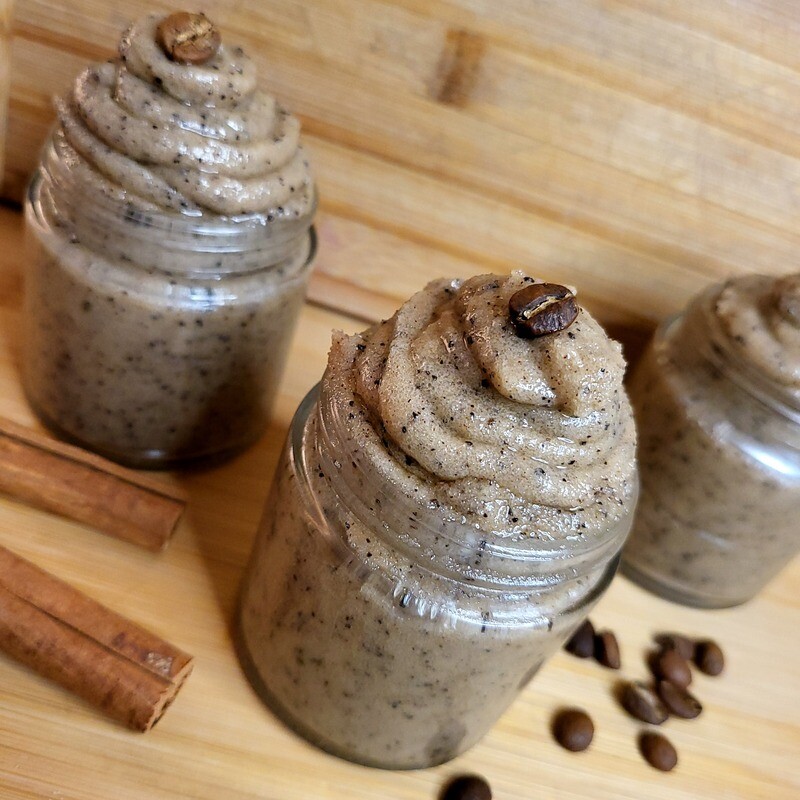 Emulsified Cinnamon-Coffee Body Scrub