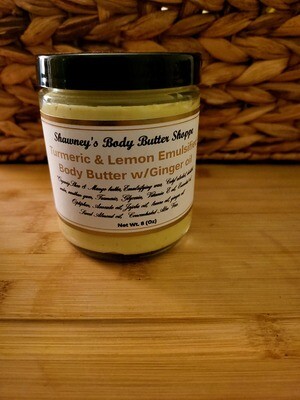 Turmeric & Lemon emulsified body butter w/ginger oil