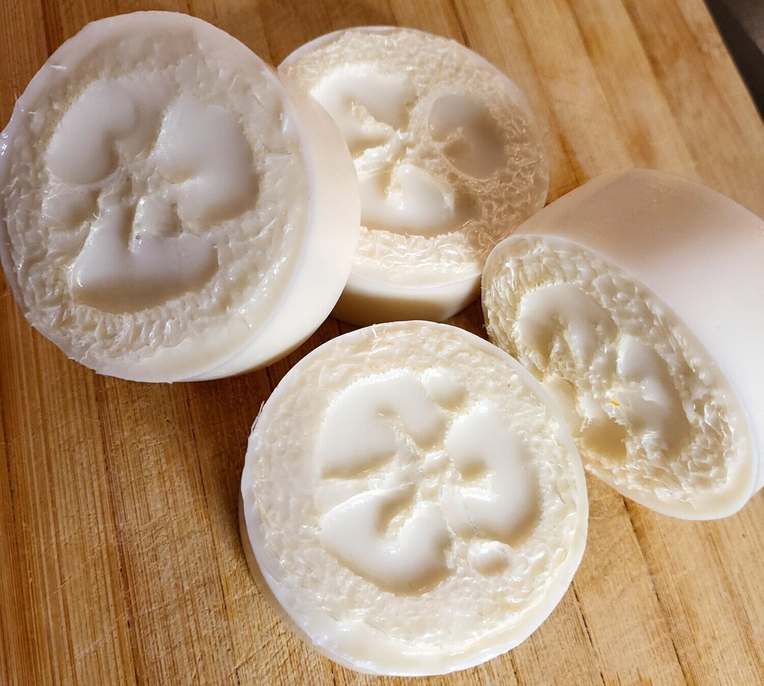 Goats Milk Loofah Soap w/peppermint & eucalyptus 2 FOR $6.25