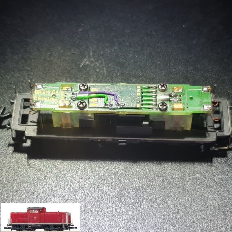 Umbauplatine Digital für Diesellokomotive BR212 der DB AG