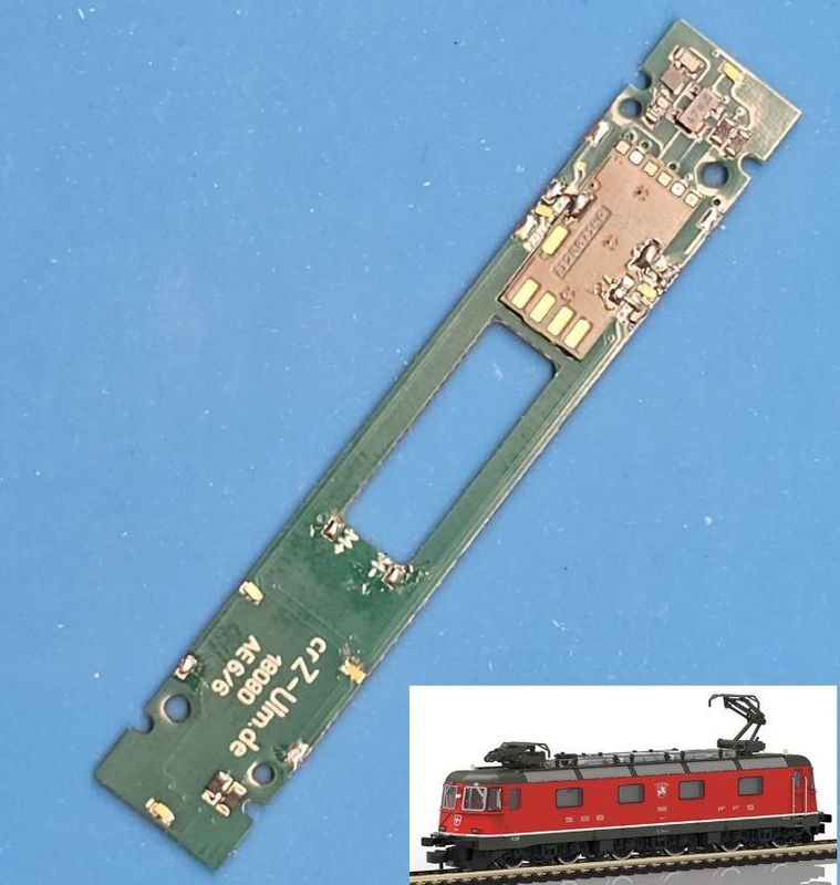 Umbauplatine Digital für Elektrolokomotive RE 6-6 der SBB Umbauplatine Digital für Elektrolokomotive RE 6-6 der SBB
