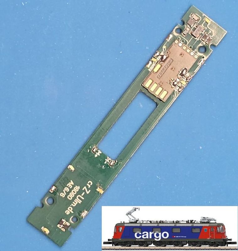 Umbauplatine Digital für Elektrolokomotive Reihe Re 620 der SBB Umbauplatine Digital für Elektrolokomotive Reihe Re 620 der SBB