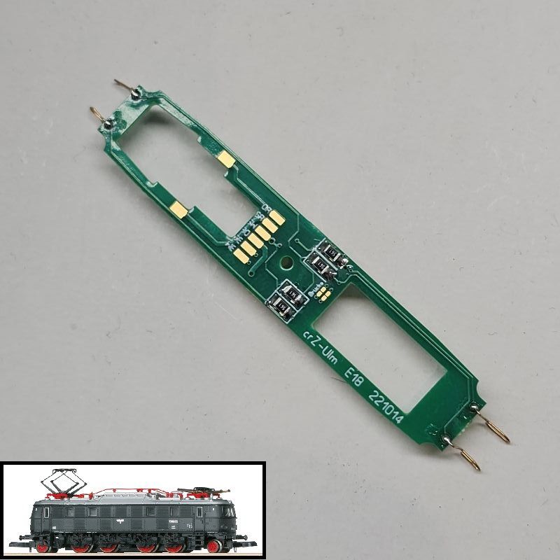 Umbauplatine Digital für Elektrolokomotive E 18 der Deutschen Reichsbahn (DRB) Umbauplatine Digital für Elektrolokomotive E 18 der Deutschen Reichsbahn (DRB)