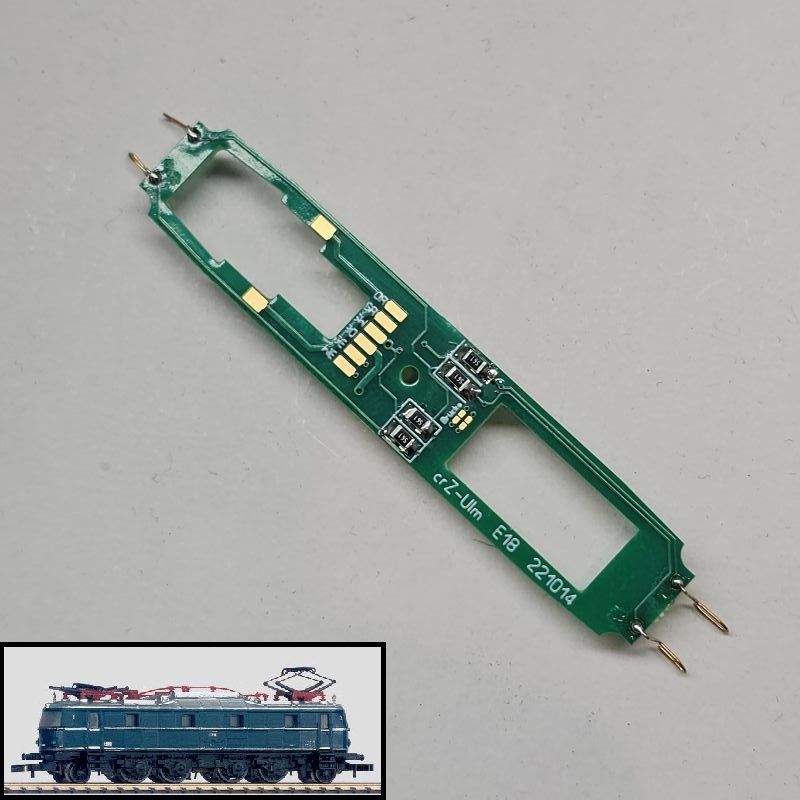 Umbauplatine Digital für Elektrolokomotive E 18 der Deutschen Bundesbahn (DB) Umbauplatine Digital für Elektrolokomotive E 18 der Deutschen Bundesbahn (DB)
