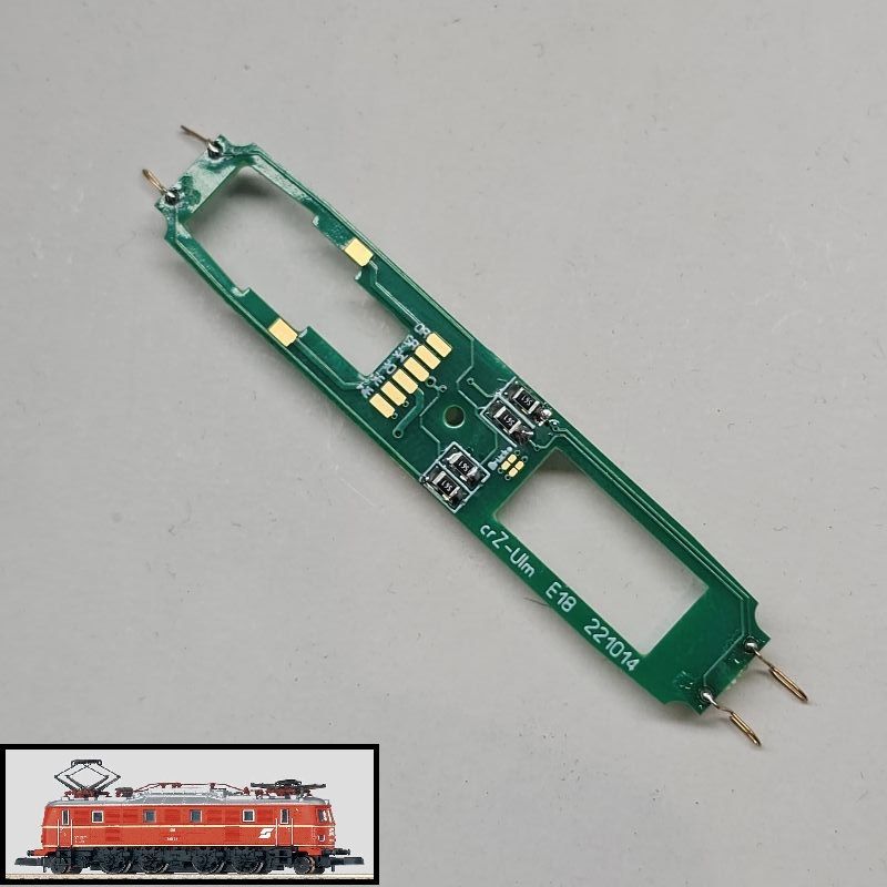 Umbauplatine Digital für Elektrolokomotive Reihe 1018 der Österreichischen Bundesbahnen (ÖBB) Umbauplatine Digital für Elektrolokomotive Reihe 1018 der Österreichischen Bundesbahnen (ÖBB)