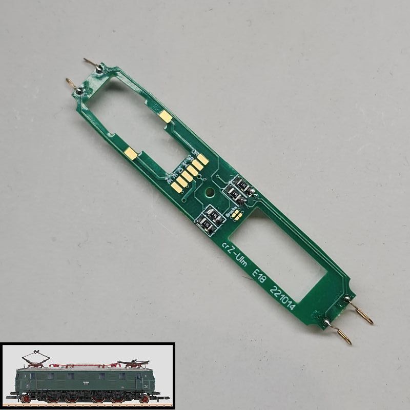 Umbauplatine Digital für Elektrolokomotive BR E19 der Deutschen Bundesbahn (DB) Umbauplatine Digital für Elektrolokomotive BR E19 der Deutschen Bundesbahn (DB)