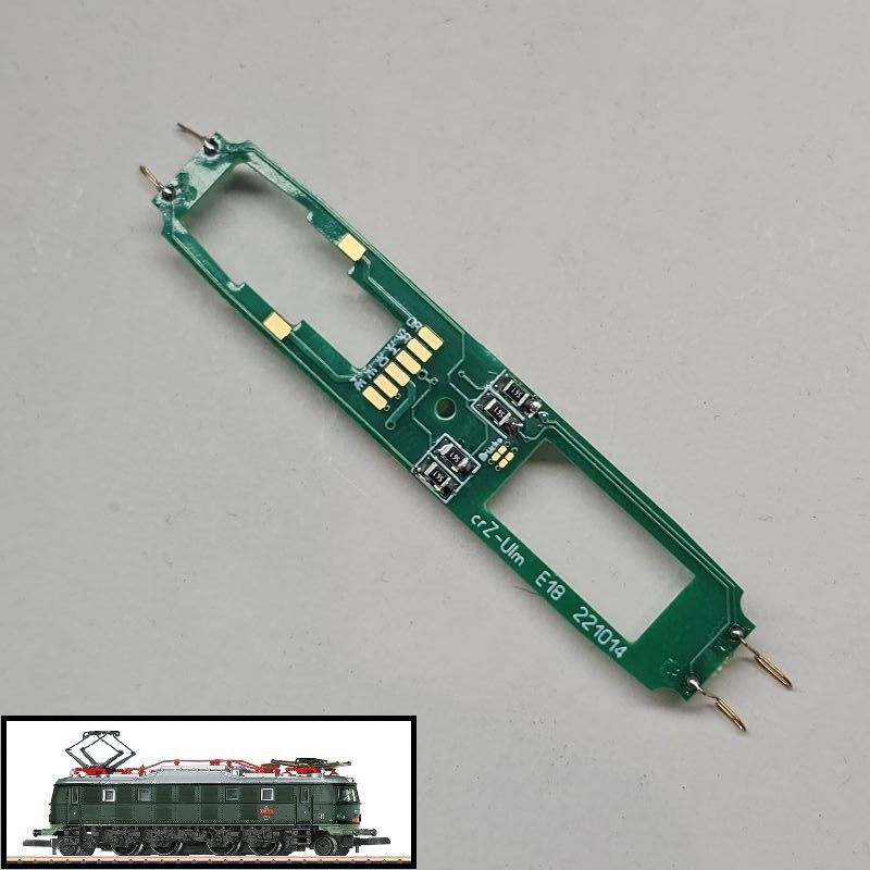 Umbauplatine Digital für Elektrolokomotive Reihe 1018 der Österreichischen Bundesbahnen (ÖBB) Umbauplatine Digital für Elektrolokomotive Reihe 1018 der Österreichischen Bundesbahnen (ÖBB)