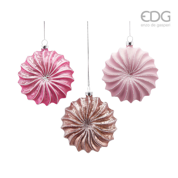 DECORO ALBERO DI NATALE EDG |  DECORAZIONE MEDAGLIA IN VETRO