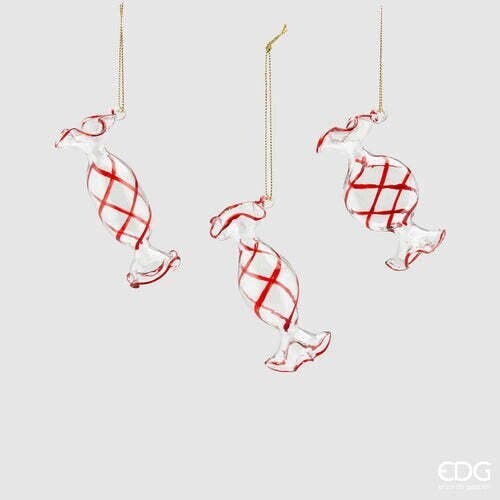 DECORO ALBERO DI NATALE EDG |  DECORAZIONE CARAMELLA IN VETRO