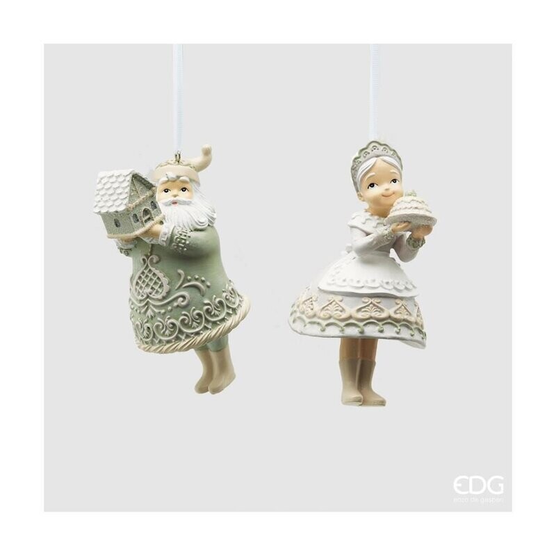 DECORO ALBERO DI NATALE EDG | DECORAZIONE BABBO - MAMMA POLY