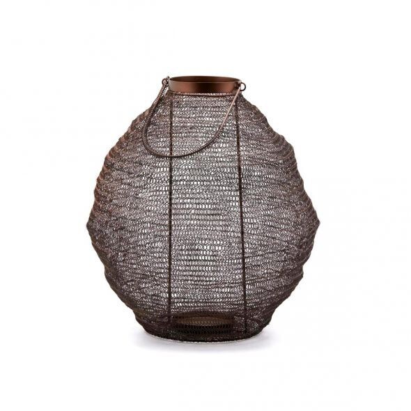 LATERNA METAL RETE BROWN