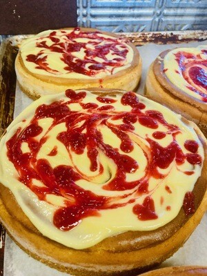 LEMON-RASPBERRY SWIRL CHEESECAKE