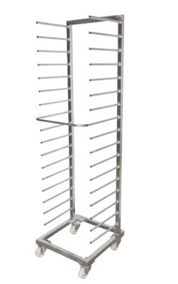 Carrello porta teglie a pioli SINGOLO - INOX AISI 304  - 16 Posti