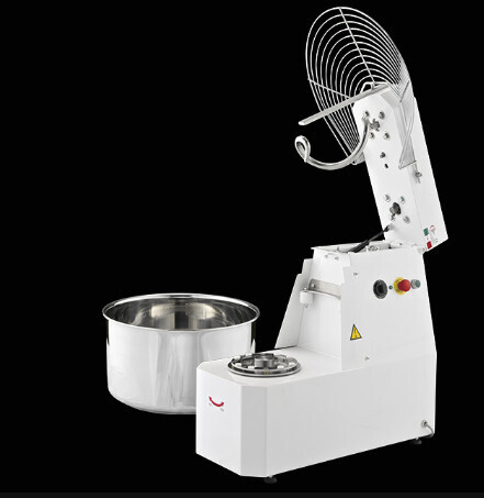 IMPASTATRICE a SPIRALE VASCA ESTRAIBILE e TESTA RIBALTABILE per PIZZERIA GM 16 TRIFASE ed INVERTER