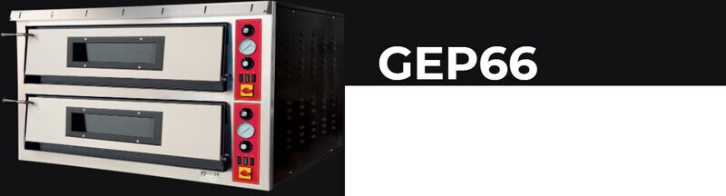 FORNO ELETTRICO PER PIZZA - GEP 66  (2 CAMERE DI COTTURA) - 6+6 pizze diam cm 33