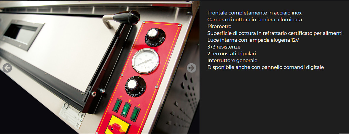 FORNO ELETTRICO PER PIZZA - GEP9 (1 CAMERA DI COTTURA) - 9 pizze diam cm 33