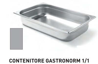 CONTENITORI GASTRONORM PLUS LINE ACCIAIO INOX GN 1/1 (mm530x325) - h 200mm