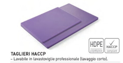 TAGLIERE "FOOD ALLERGY" haccp cm45X30x1,27h