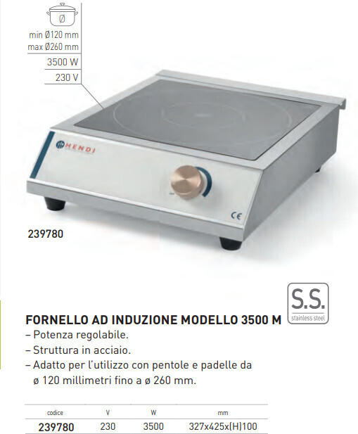FORNELLO ad INDUZIONE MODELLO  - 3500M