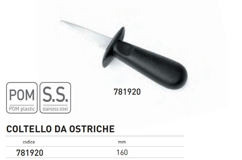 COLTELLO DA OSTRICHE 160 mm