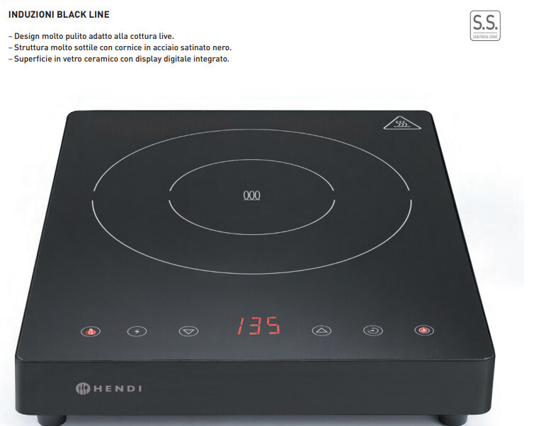 INDUZIONE SINGOLA "linea BLACK" - 2000W