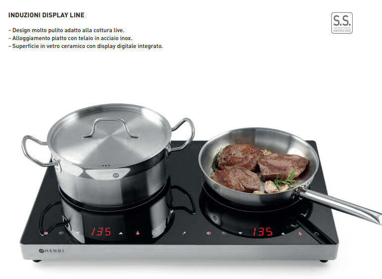 INDUZIONE DOPPIA  "linea DISPLAY" - 3500W