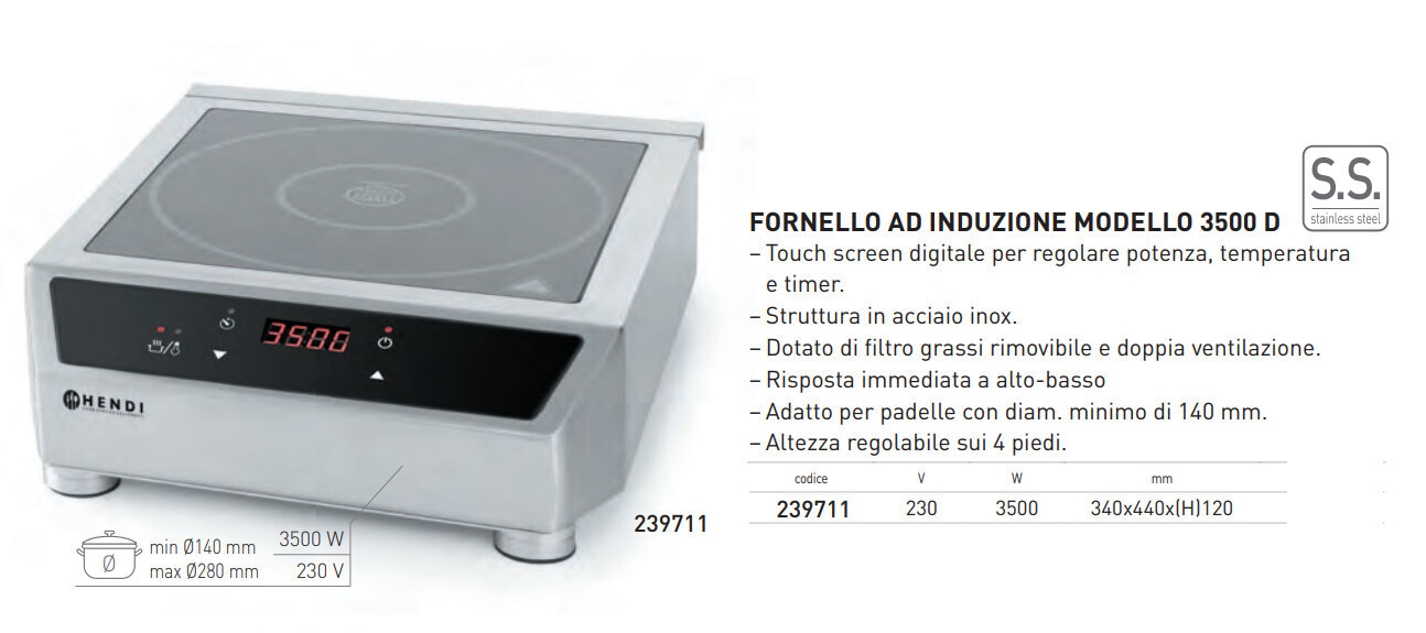 FORNELLO ad INDUZIONE MODELLO - 3500D