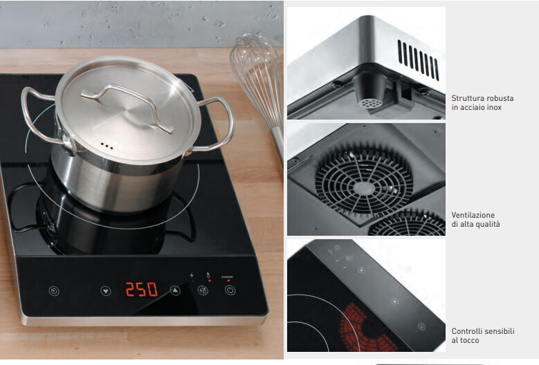 INDUZIONE DOPPIA  con FUNZIONE BOOST - 3500W
