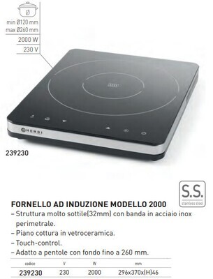 FORNELLO ad INDUZIONE MODELLO - 2000
