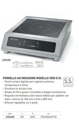 FORNELLO ad INDUZIONE MODELLO - 3500D XL